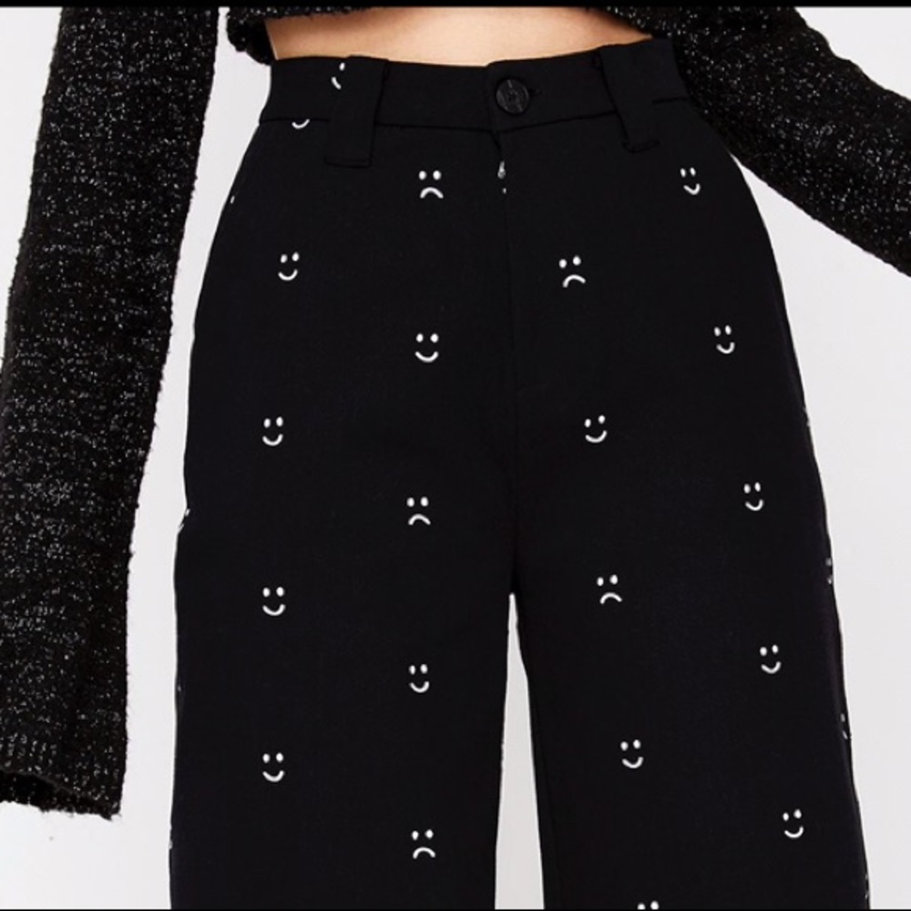 NWT Lazy Oaf Happy Sad Pants